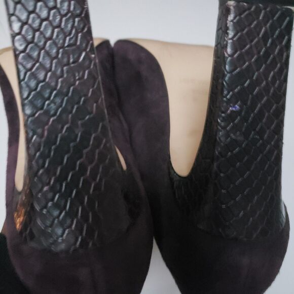 Women's Nine West Plum Purple Genuine Suede Formal Pump Heel Sz 8.5M PO Good - Picture 8 of 12